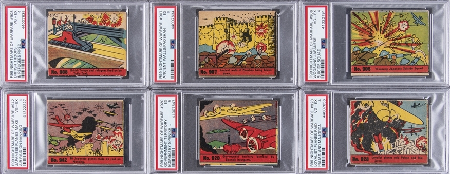 1938 R99 Anonymous "The Nightmare of Warfare" Complete Set (48) - #2 on the PSA Set Registry!